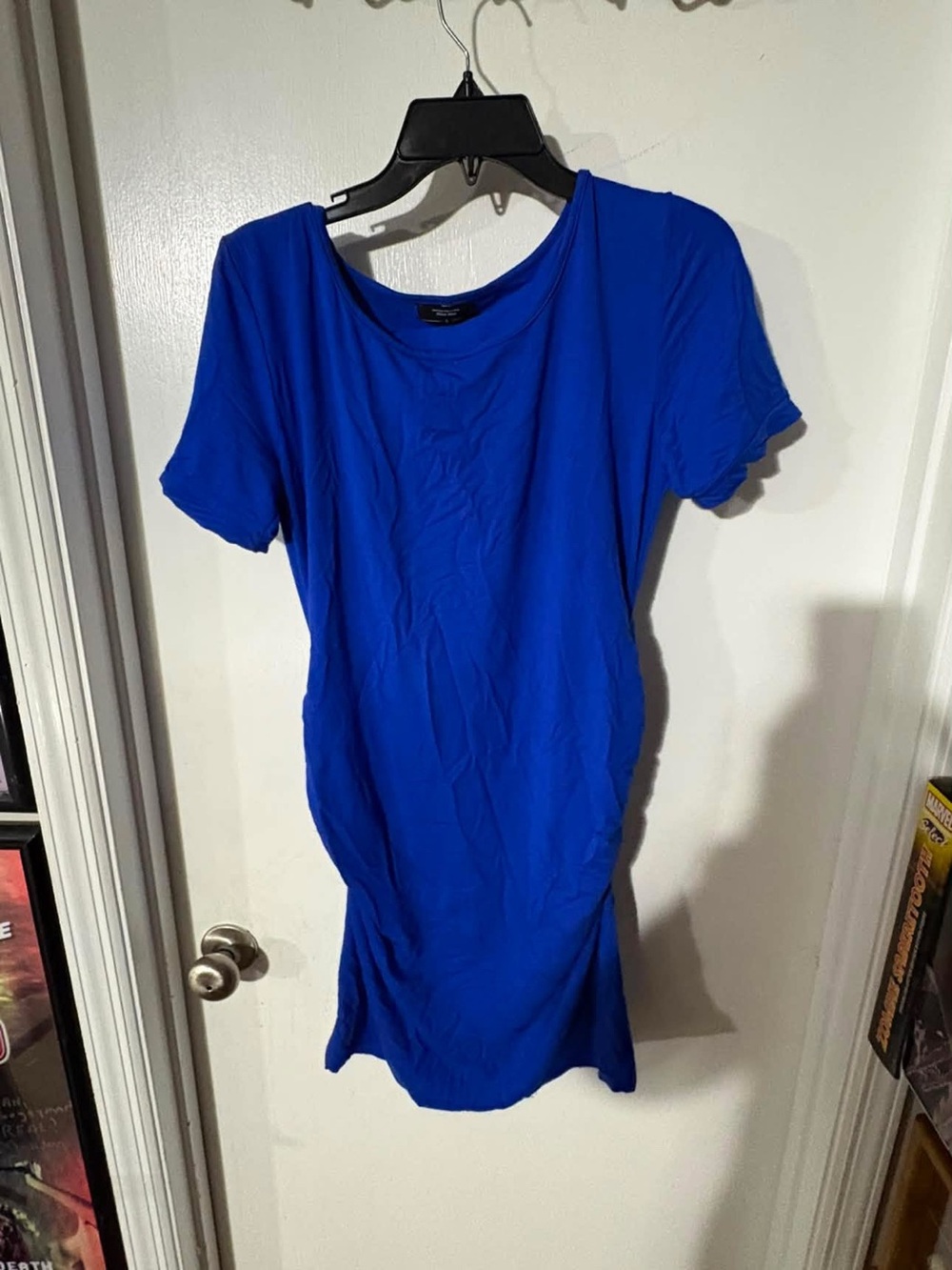 Alina Mae Ribbed Maternity Dress Short Sleeve Women’s L